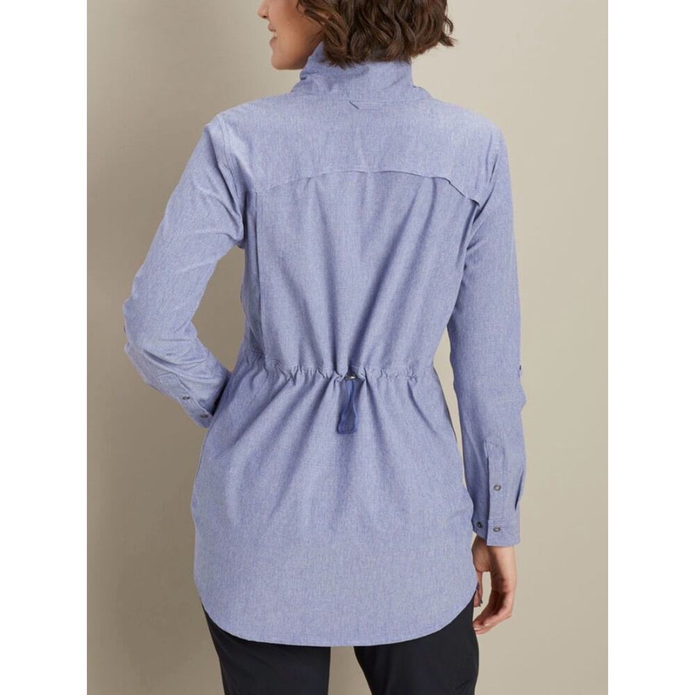 NWT Duluth Womens 1X Utility Shirt Jacket Gray Snap Hiking Outdoor Lightweight - Picture 5 of 6